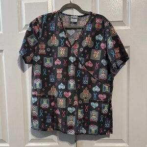 Studio I Gray Owl Print Top